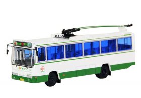 White 1:76 SK5105GP NO.101 Diecast GuangZhou Trolley Bus Model