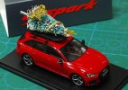 Red 1:43 Scale Spark Resin 2018 Audi RS 4 Avant Model