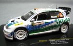 White 1:43 Diecast NO.16 IXO Skoda Fabia 2006 WRC Model