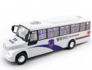 Kids White Plastics Police Theme School Bus Toy