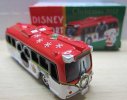 Mini Scale Red-White TOMY Christmas City Bus Toy