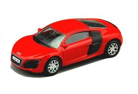 1:64 Black / Red / Silver Kids Diecast Audi R8 V10 Toy