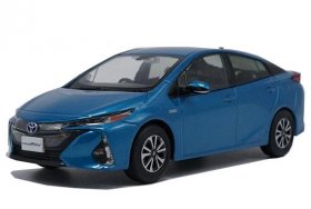 Blue / White / Black 1:30 Diecast Toyota Prius PHV Model