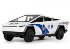 1:24 Scale White / Black Police Diecast Tesla Cybertruck Toy