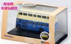 Mini Blue-White Oxford Die-Cast China Motor Double-Decker Bus