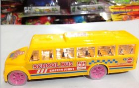 Kids Large Scale Yellow / Red / Blue Electric School Bus Toy