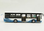 1:43 Scale White-Blue Diecast Sunlong SLK6109 City Bus Model