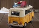 Vintage Blue / Yellow Medium Scale Tinplate VW Bus Model