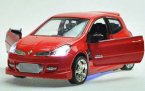 Red / Blue Kids 1:32 Scale Diecast Renault Clio Toy