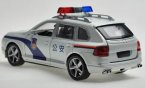 Kids White 1:32 Scale Police Diecast Porsche Cayenne Toy