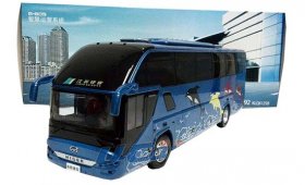 Blue 1:42 Scale Die-Cast Golden Dragon Higer H92 Tour Bus Model