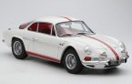 White 1:18 Scale Diecast 1971 Renault Alpine A110 1600S Model