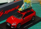 Red 1:43 Scale Spark Resin 2018 Audi RS 4 Avant Model