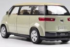 Blue / Gray 1:24 Welly Diecast 2001 VW Microbus Model
