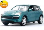 Kids 1:32 Green / Blue / Yellow Diecast Porsche Cayenne Toy