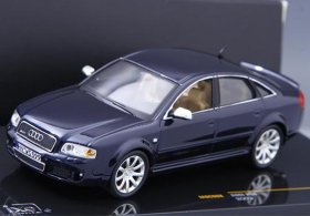 1:43 Scale Deep Blue IXO Diecast 2003 Audi RS 6 Sedan Model