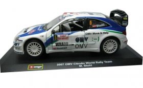 White 1:32 Bburago NO.5 Diecast 2007 Citroen Xsara WRC Model