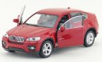 Red / Black Kids 1:36 Scale Welly Diecast BMW X6 SUV Toy