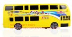 Kids Bright Yellow Electric Double-Deck City Bus Toy