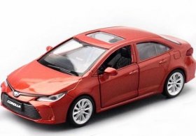 1:43 Scale Orange Kids Diecast Toyota Corolla Hybrid Toy