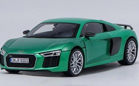 Green / White / Blue 1:18 Diecast Audi R8 V10 Plus Coupe Model