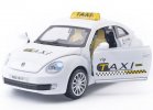 Kids 1:28 Scale Diecast VW New Beetle Taxi Toy