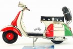 Medium Scale Tinplate White-Red-Blue Vintage Vespa Scooter Model