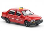 Red 1:64 Scale Diecast FAW Xiali TJ7100 Sedan Taxi Car Model