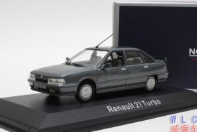 Gray 1:43 Scale NOREV Diecast Renault 21 Turbo Model