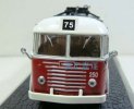 Red 1:72 Scale Atlas Die-Cast Ikarus 60T 1952 Bus Model