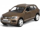 Blue / Brown Kids Pull-Back 1:36 Scale Diecast VW Touareg Toy