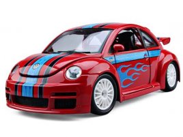 Purple / Orange Bburago 1:18 Diecast VW New Beetle Model