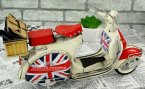 1:6 Scale Tinplate Union Jack painting Vintage Vespa Model