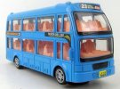 Large Scale Blue Kids Plastics Electric Double Decker Bus Toy