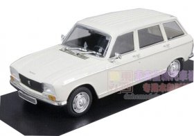 White 1:43 Scale Minichamps Diecast Peugeot 304 Break Model