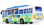 Long Scale Blue Kids Colorful Electric City Bus Toy