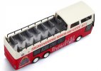 Opening Doors Red-Creamy White Plastic R/C Double Decker Bus Toy