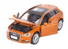 1:32 Red / Orange / White / Brown Diecast Audi A3 Sportback Toy