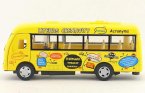 Yellow Kids Colorful Painting Diecast Coach Bus Toy