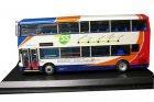1:76 Scale Red-White NO.55 CMNL Die-Cast Double Decker Bus Model