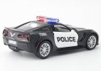 Black 1:36 Police Diecast Chevrolet Corvette C7 Grand Sport Toy