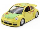 Yellow 1:24 Scale Bburago Diecast VW New Beetle CUP Model