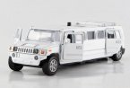 White / Silver / Black Kids 1:38 Scale Diecast Hummer Toy