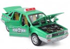 Green 1:32 Scale Diecast VW Santana Taxi Car Toy
