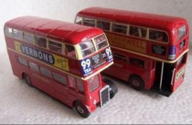 1:72 Scale Red Alloy NO.99 RTW75 Double Decker London Bus