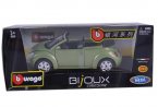 Green 1:24 Scale Burago Diecast VW New Beetle Cabrio Model