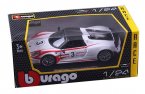 White-Red 1:24 Scale NO.3 Bburago Diecast Porsche 918 Model