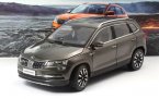 Orange / White / Brown 1:18 Diecast Skoda Karoq SUV Model