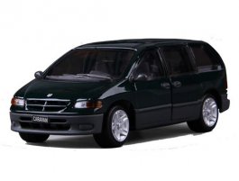 Deep Green / Red 1:26 Maisto Diecast 1996 Chrysler Voyager Model