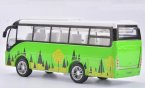 Kids Red / Yellow / White / Green Diecast Coach Bus Toy